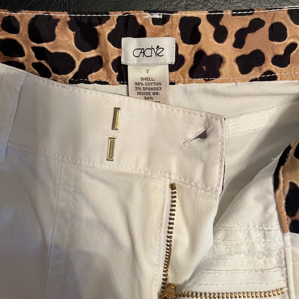 Cache White Casual Slacks Size 2 - image 2
